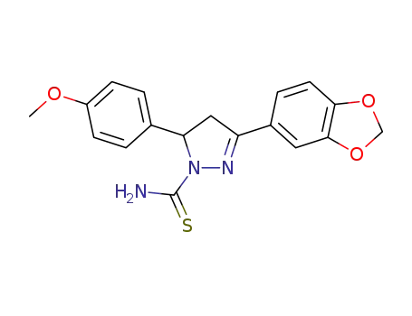 3-(benzo[d][1,3]dioxol-5-yl)-5-(4-methoxyphenyl)-4,5-dihydro-1H-pyrazole-1-carbothioamide