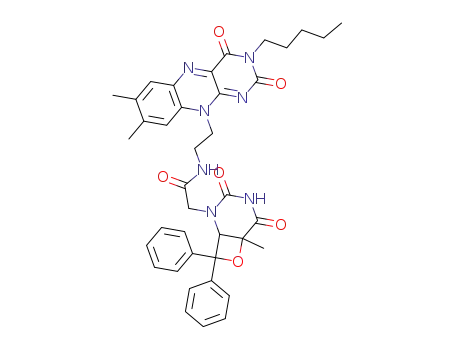 N-[2-(7,8-dimethyl-2,4-dioxo-3-pentyl-3,4-dihydro-2H-benzo[g]pteridin-10-yl)-ethyl]-2-(6-methyl-3,5-dioxo-8,8-diphenyl-7-oxa-2,4-diaza-bicyclo[4.2.0]oct-2-yl)-acetamide