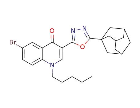 2-(adamantan-1-yl)-5-(6-bromo-1,4-dihydro-4-oxo-1-pentylquinolin-3-yl)-1,3,4-oxadiazole