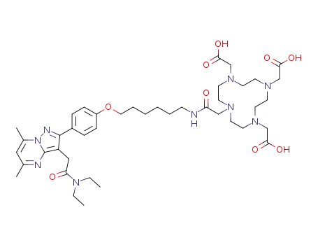 2,2',2''-(10-(2-((6-(4-(3-(2-(diethylamino)-2-oxoethyl)-5,7-dimethylpyrazolo[1,5-a]pyrimidin-2-yl)phenoxy)hexyl)amino)-2-oxoethyl)-1,4,7,10-tetraazacyclododecane-1,4,7-triyl)triacetic acid