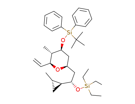 (2S,3S,4S,6R)-4-(tert-Butyl-diphenyl-silanyloxy)-3-methyl-6-[(S)-2-((1S,2S)-2-methyl-cyclopropyl)-2-triethylsilanyloxy-ethyl]-2-vinyl-tetrahydro-pyran