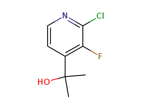 Molecular Structure of 40273-52-7 (2-(2-chloro-3-fluoropyridin-4-yl)propan-2-ol)