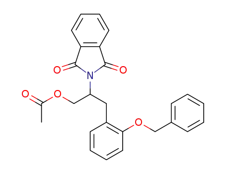 Molecular Structure of 1442460-54-9 (3-(2-(benzyloxy)phenyl)-2-(1,3-dioxoisoindolin-2-yl)propyl acetate)