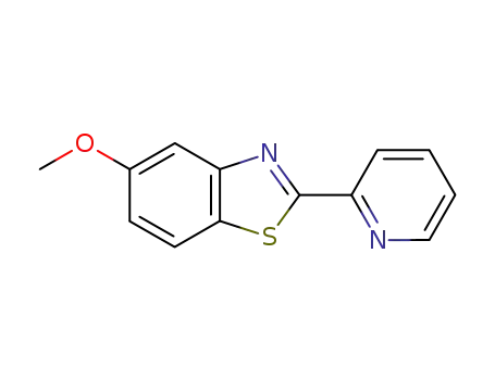 Molecular Structure of 39876-33-0 (5-METHOXY-2-(2-PYRIDYL)BENZOTHIAZOLE)