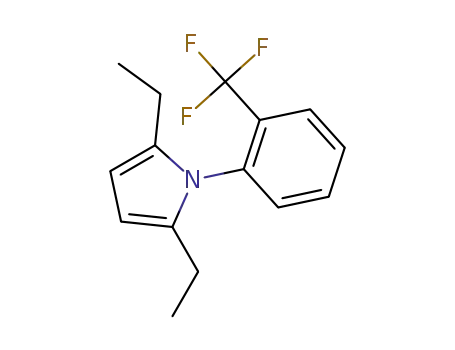 Molecular Structure of 1428183-74-7 (2,5-diethyl-1-[2-(trifluoromethyl)phenyl]-1H-pyrrole)
