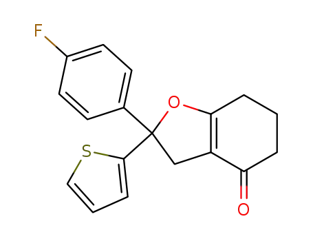 Molecular Structure of 1378021-29-4 (2-(4-fluorophenyl)-3,5,6,7-tetrahydro-2-(2-thienyl)benzofuran-4(2H)-one)