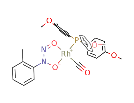 carbonyl tris(4-methoxyphenyl)phosphine (O,O′-(N-nitroso-N-oxido-(2-tolyl)-amine))rhodium(I)