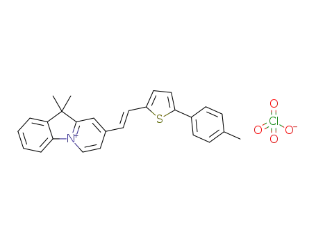 (E)-8-(2-(5-(4-methylphenyl)-2-thienyl)vinyl)-10,10-dimethyl-10H-pyrido[1,2-a]indolium perchlorate