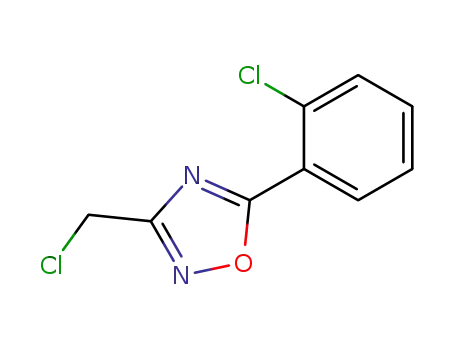 Molecular Structure of 110704-33-1 (3-(CHLOROMETHYL)-5-(2-CHLOROPHENYL)-1,2,4-OXADIAZOLE)