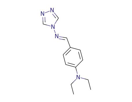Molecular Structure of 1159652-53-5 ((E)-N-(4-(diethylamino)benzylidene)-4H-1,2,4-triazol-4-amine)