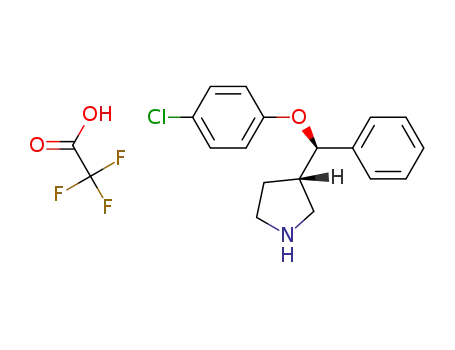 Molecular Structure of 1429501-99-4 ((S)-3-[(R)-(4-chlorophenoxy)phenylmethyl]pyrrolidine trifluoroacetate)