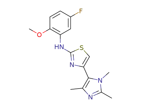 (5-Fluoro-2-methoxy-phenyl)-[4-(2,3,5-trimethyl-3H-imidazol-4-yl)-thiazol-2-yl]-amine