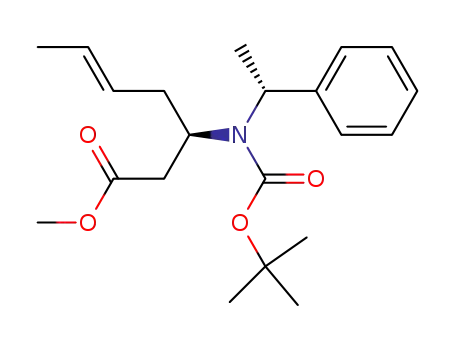 (3R,5E,αR)-methyl 3-(N-tert-butoxycarbonyl-N-α-methylbenzylamino)hept-5-enoate