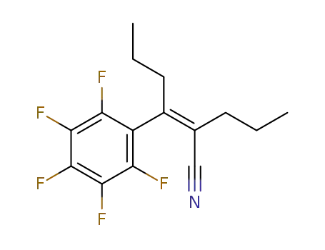 Molecular Structure of 1453500-92-9 ((Z)-3-(pentafluorophenyl)-2-propylhex-2-enenitrile)