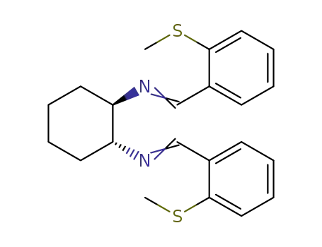 Molecular Structure of 1383610-91-0 ((1R,2R)-N,N'-bis[(2-(methylthio)benzylidene)]-1,2-cyclohexanediamine)