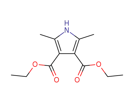 Molecular Structure of 2199-56-6 (1H-Pyrrole-3,4-dicarboxylic acid, 2,5-dimethyl-, diethyl ester)