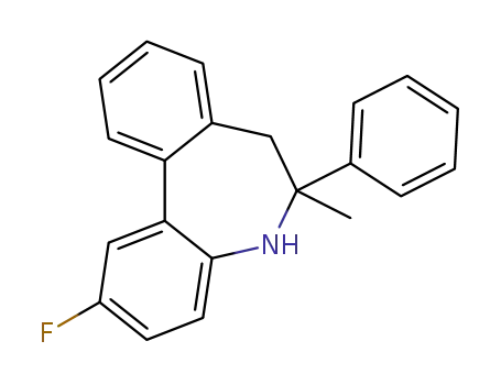 Molecular Structure of 1435476-59-7 (2-fluoro-6-methyl-6-phenyl-6,7-dihydro-5H-dibenzo[b,d]azepine)