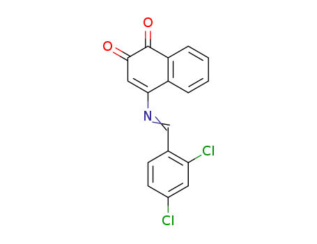 Molecular Structure of 1386994-13-3 (4-(2,4-dichlorobenzylideneamino)naphthalene-1,2-dione)
