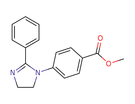 Molecular Structure of 1427475-98-6 (1-(4-benzoic acid methyl ester)-2-phenyl-4,5-dihydro-1H-imidazole)