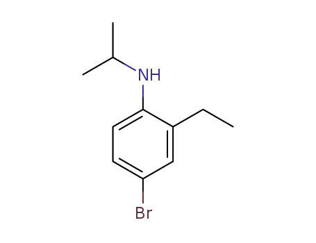 Molecular Structure of 1427716-58-2 (4-bromo-2-ethyl-N-isopropylaniline)