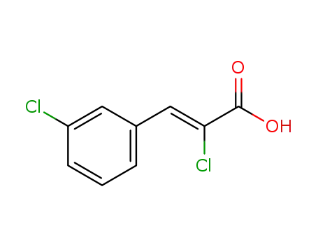 Molecular Structure of 122274-70-8 (2-Propenoic acid, 2-chloro-3-(3-chlorophenyl)-, (Z)-)