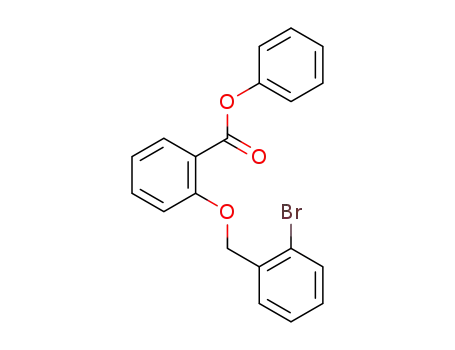 Molecular Structure of 1380084-70-7 (2-(2-bromobenzyloxy)benzoic acid phenyl ester)
