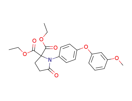 Molecular Structure of 848773-50-2 (2,2-Pyrrolidinedicarboxylic acid,
1-[4-(3-methoxyphenoxy)phenyl]-5-oxo-, diethyl ester)
