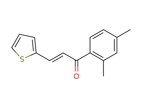 Molecular Structure of 1345959-95-6 ((E)-1-(2,4-dimethylphenyl)-3-(thiophen-2-yl)prop-2-en-1-one)