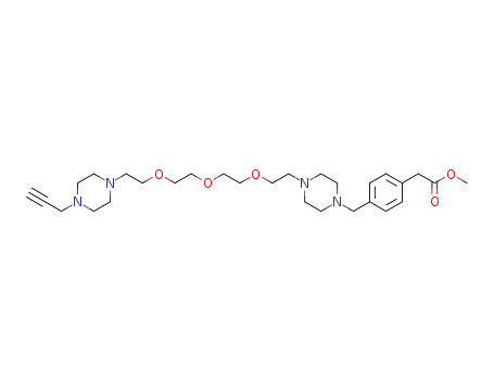 methyl 2-(4-((4-(2-(2-(2-(2-(4-(prop-2-yn-1-yl)piperazin-1-yl)ethoxy)ethoxy)ethoxy)ethyl)piperazin-1-yl)methyl)phenyl)acetate