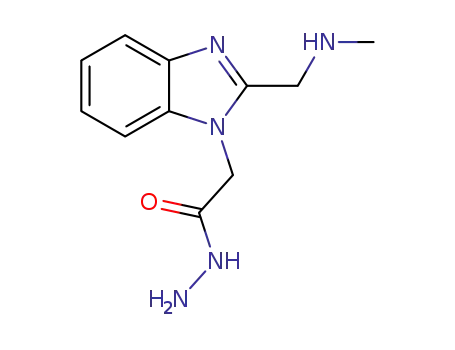 Molecular Structure of 1398498-90-2 (2-{2-[(methylamino)methyl]-1H-benzimidazol-1-yl}acetohydrazide)
