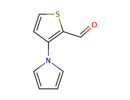 Molecular Structure of 107073-28-9 (3-(1H-PYRROL-1-YL)-2-THIOPHENECARBALDEHYDE)