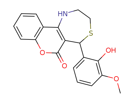 5-(2-hydroxy-3-methoxyphenyl)-2,3-dihydro-1Hchromeno[4,3-e][1,4]thiazepin-6(5H)-one