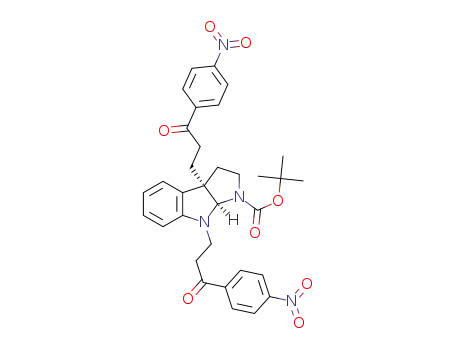 (3aR,8aR)-tert-butyl 3a,8-bis(3-(4-nitrophenyl)-3-oxopropyl)-3,3a,8,8a-tetrahydropyrrolo[2,3-b]indole-1(2H)-carboxylate