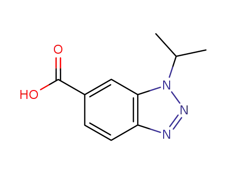 Molecular Structure of 467235-05-8 (1-ISOPROPYL-1H-1,2,3-BENZOTRIAZOLE-5-CARBOXYLIC ACID)