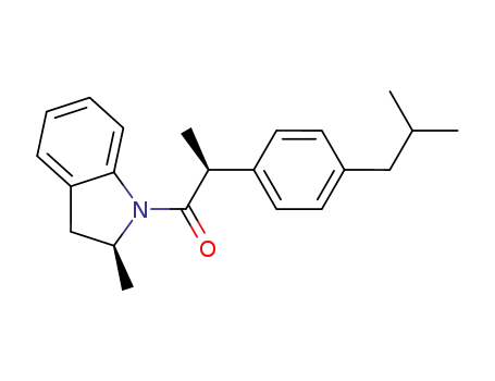 Molecular Structure of 1402082-57-8 (N-[(2S)-2-(4-isobutylphenyl)propionyl]-(2S)-2-methylindoline)