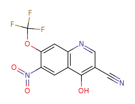 Molecular Structure of 492456-54-9 (6-nitro-4-oxo-7-(trifluoromethoxy)-1,4-dihydroquinoline-3-carbonitrile)