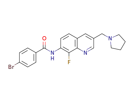 4-bromo-N-[8-fluoro-3-(1-pyrrolidinylmethyl)-7-quinolinyl]benzamide