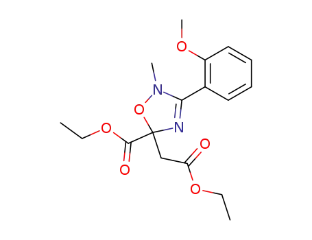 Molecular Structure of 791070-91-2 (1,2,4-Oxadiazole-5-acetic acid,
5-(ethoxycarbonyl)-2,5-dihydro-3-(2-methoxyphenyl)-2-methyl-, ethyl
ester)