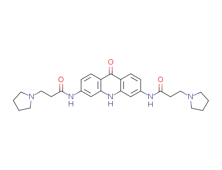 1-Pyrrolidinepropanamide,
N,N'-(9,10-dihydro-9-oxo-3,6-acridinediyl)bis-