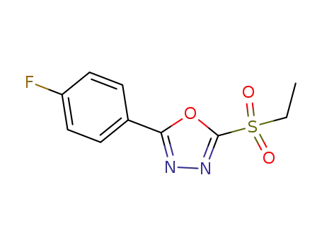 Molecular Structure of 1356585-75-5 (2-(ethylsulfonyl)-5-(4-fluorophenyl)-1,3,4-oxadiazole)