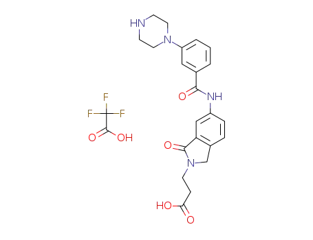 3-[1-oxo-6-(3-piperazinium-1-yl-benzoylamino)-1,3-dihydroisoindol-2-yl]propionic acid trifluoroacetate