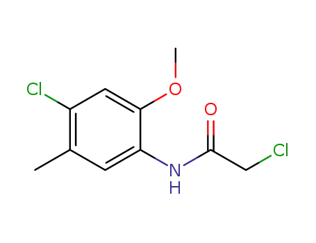 Molecular Structure of 379255-21-7 (2-Chloro-N-(4-chloro-2-methoxy-5-methyl-phenyl)-acetamide)