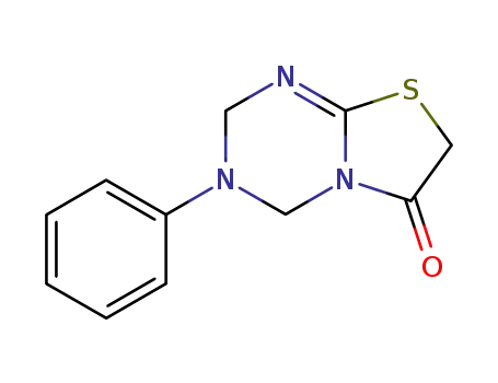 Molecular Structure of 78153-30-7 (3-phenyl-6-oxo-2,3,4,5,6,7-hexahydrothiazolo<3,2-a>-1,3,5-triazine)