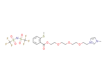 1-[2-(methylthio)benzoyloxy]-11-(3-methyl-1H-imidazolium-1-yl)-3,6,9-trioxaundecane bis(trifluoromethanesulfonyl)imide