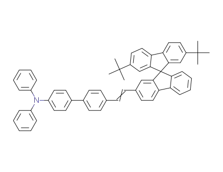 Molecular Structure of 1365480-03-0 (2-(2-(4-diphenylaminobiphenyl-4'-yl)vinyl)-2',7'-di-tert-butyl-9,9'-spirobifluorene)