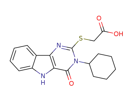 2-((3-cyclohexyl-4-oxo-4,5-dihydro-3H-pyrimido[5,4-b]indol-2-yl)thio)acetic acid