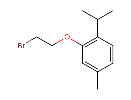 Molecular Structure of 86432-87-3 (2-(2-bromoethoxy)-1-isopropyl-4-methylbenzene)