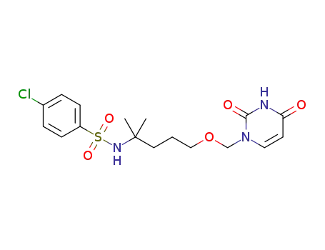 4-chloro-N-(5-((2,4-dioxo-3,4-dihydropyrimidin-1(2H)-yl)-methoxy)-2-methylpentan-2-yl)benzenesulfonamide