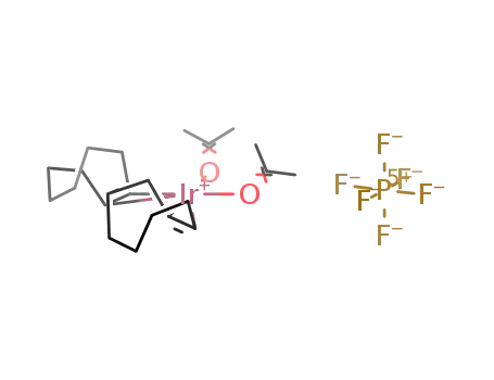 Molecular Structure of 399031-09-5 ([Ir(cyclooctene)<sub>2</sub>(acetone)<sub>2</sub>]PF<sub>6</sub>)