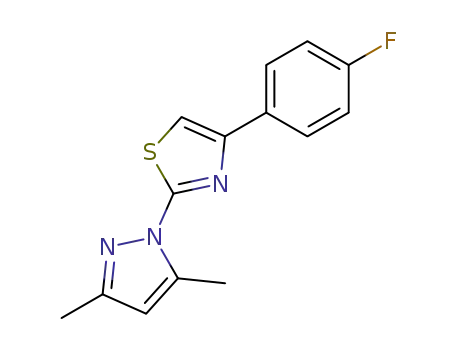 2-(3',5'-dimethyl-pyrazol-1'yl)-4-(p-fluorophenyl)thiazole